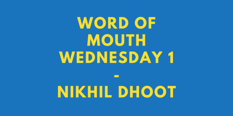 Word of Mouth Wednesday – 1