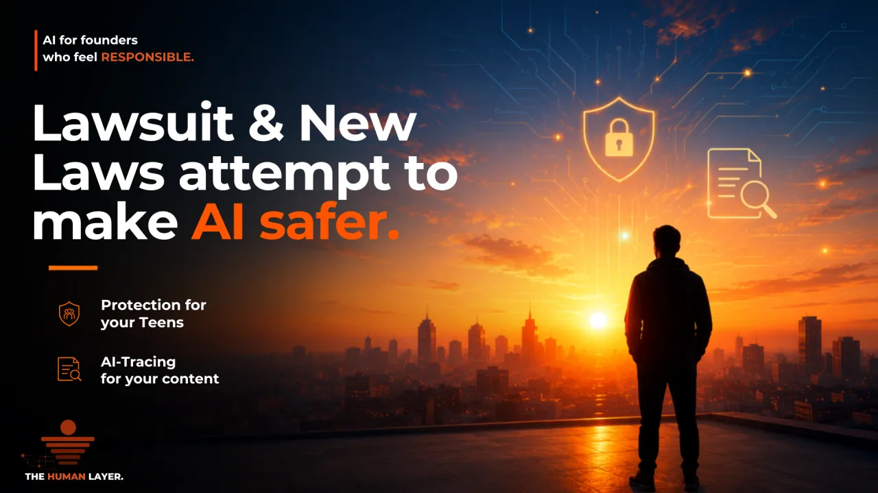 Lawsuit attempts to make AI safer : Protection for your Teens, AI-Tracing for your content.